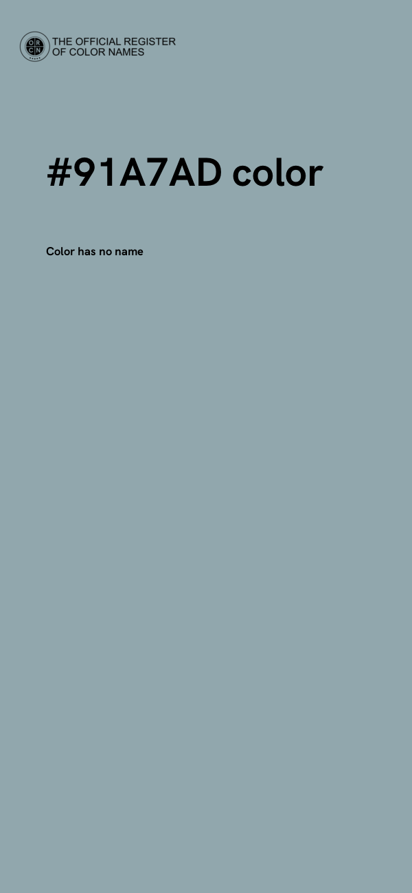 #91A7AD color image