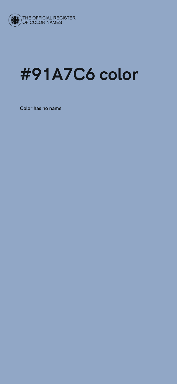 #91A7C6 color image