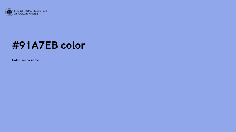 #91A7EB color image