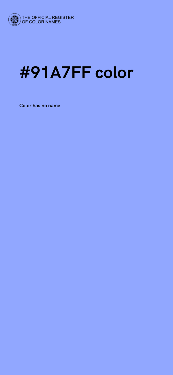 #91A7FF color image