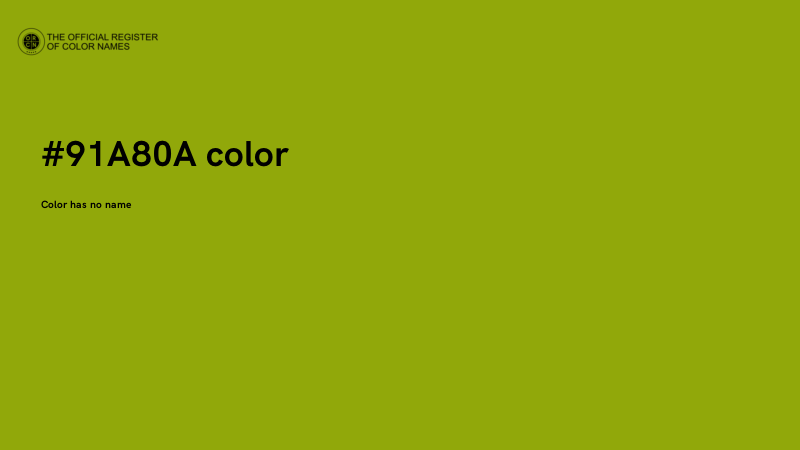 #91A80A color image