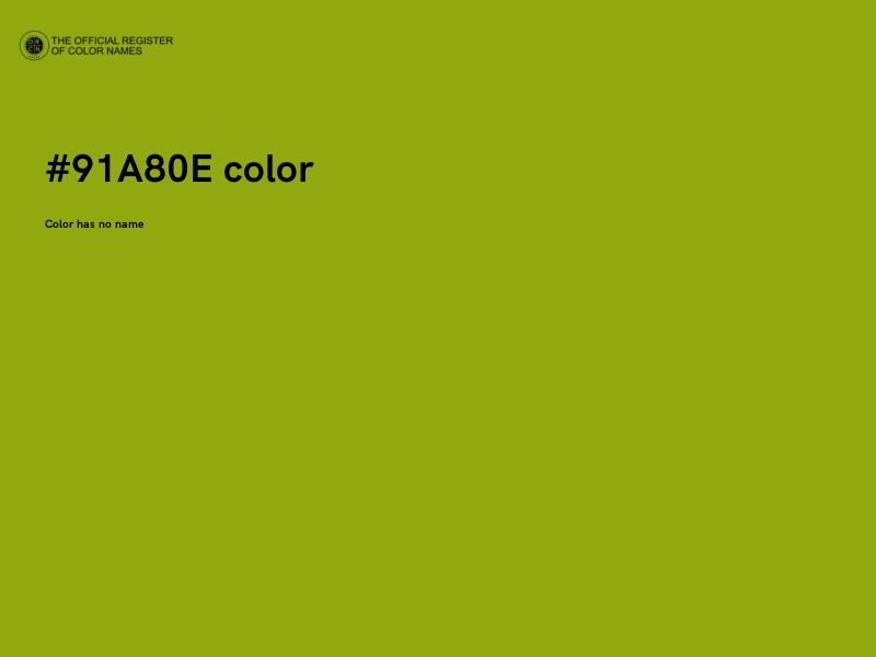 #91A80E color image