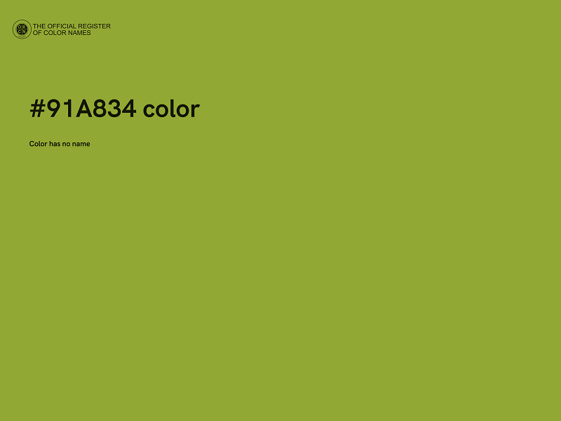 #91A834 color image