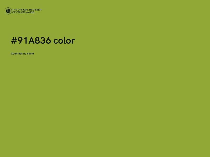 #91A836 color image