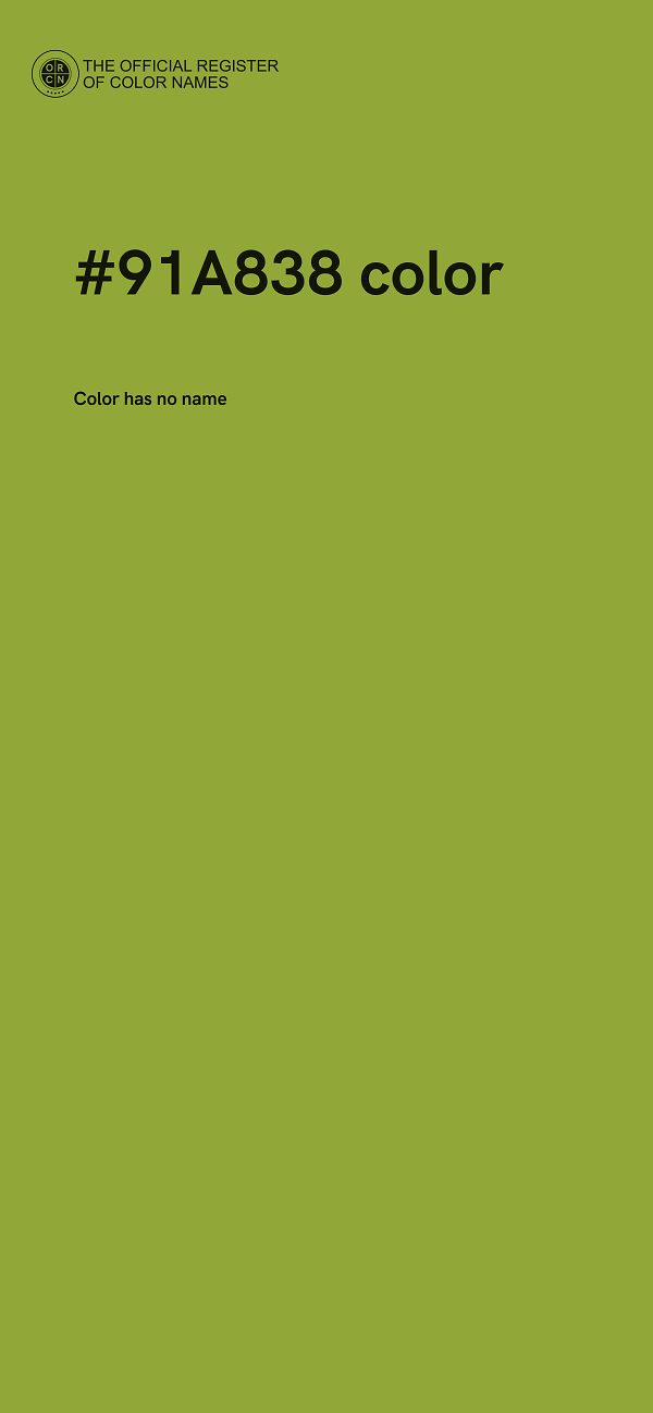 #91A838 color image