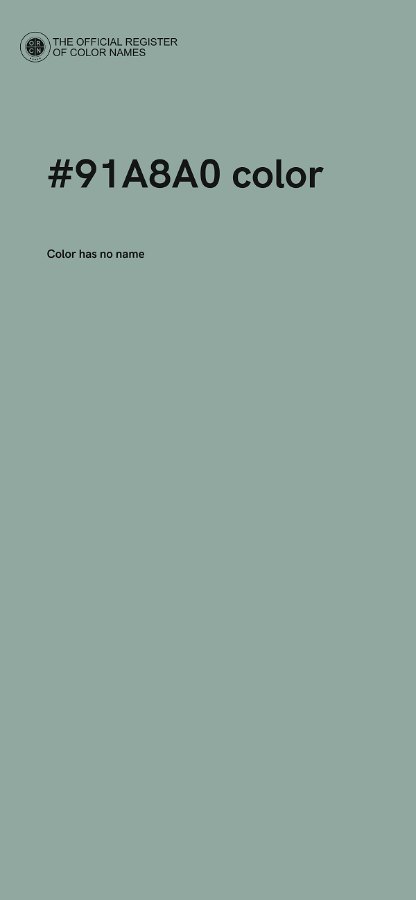 #91A8A0 color image