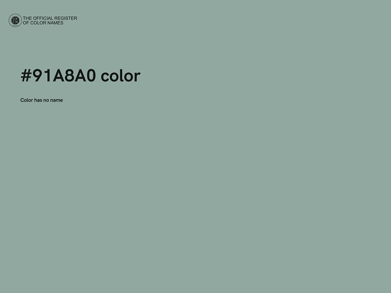 #91A8A0 color image