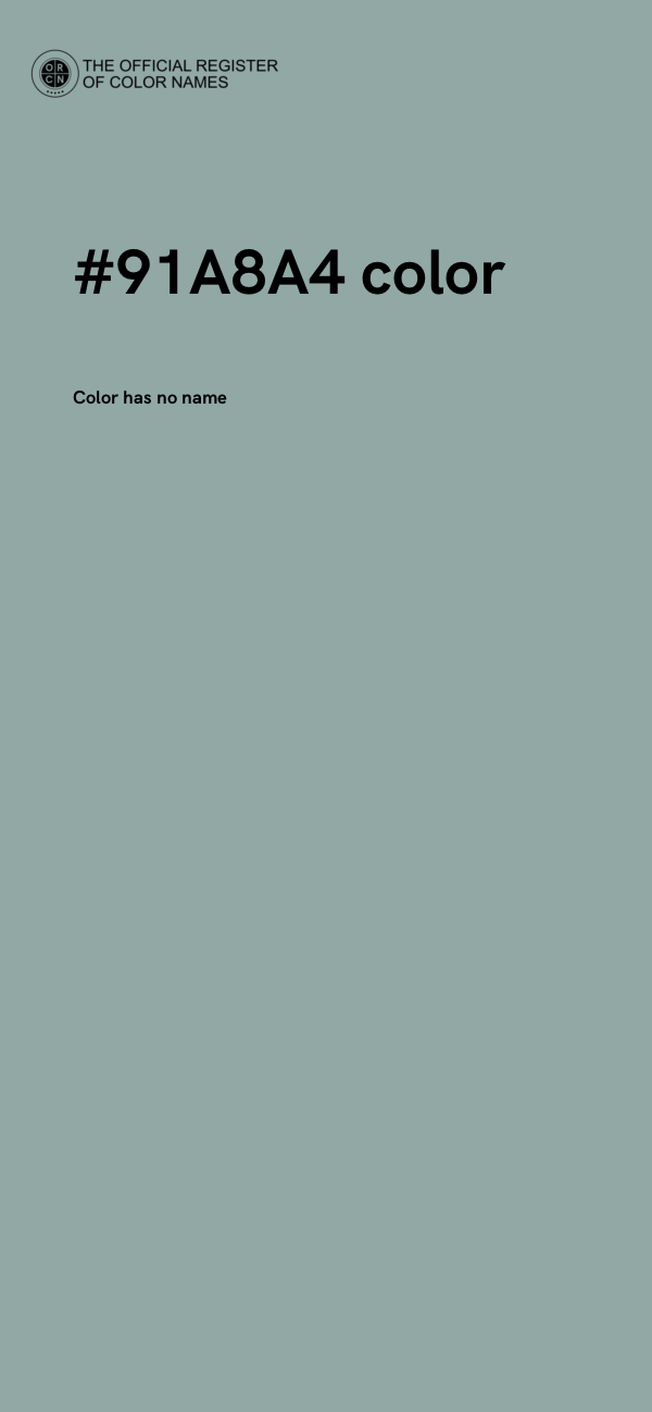 #91A8A4 color image