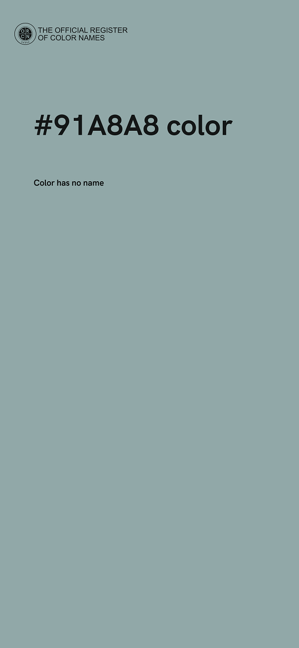 #91A8A8 color image