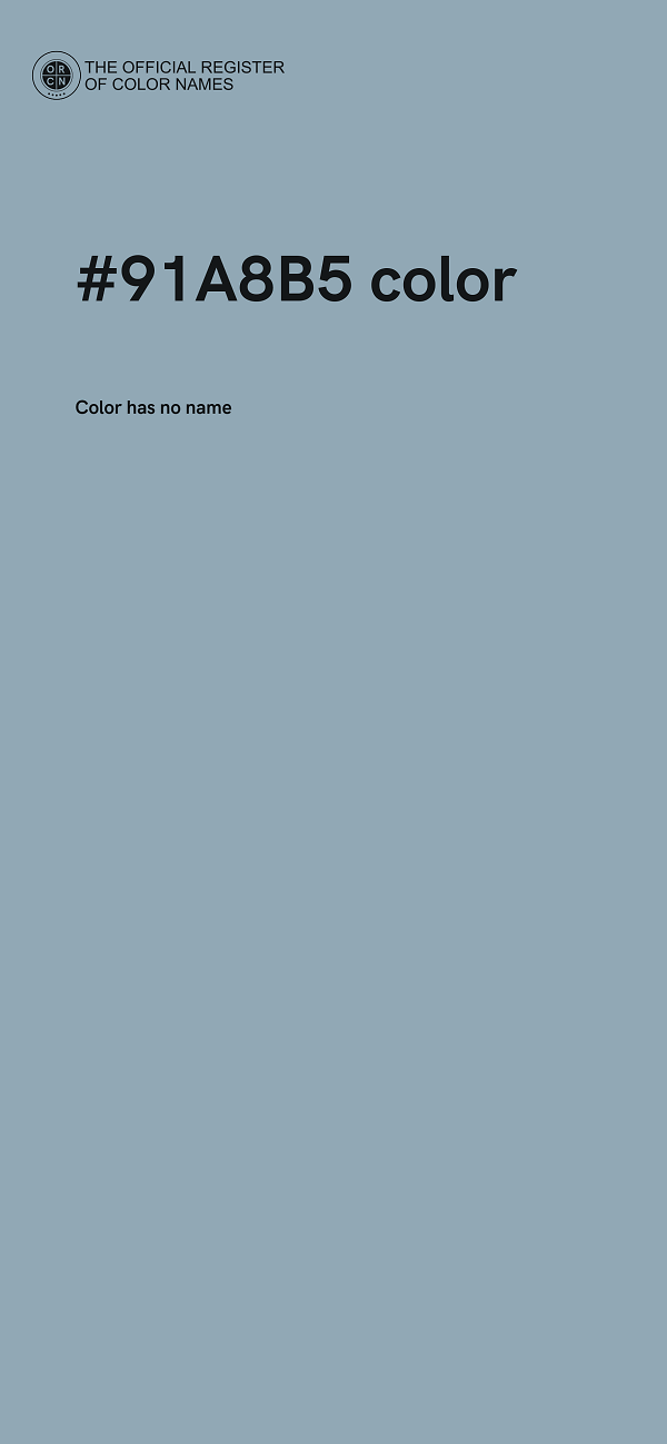 #91A8B5 color image