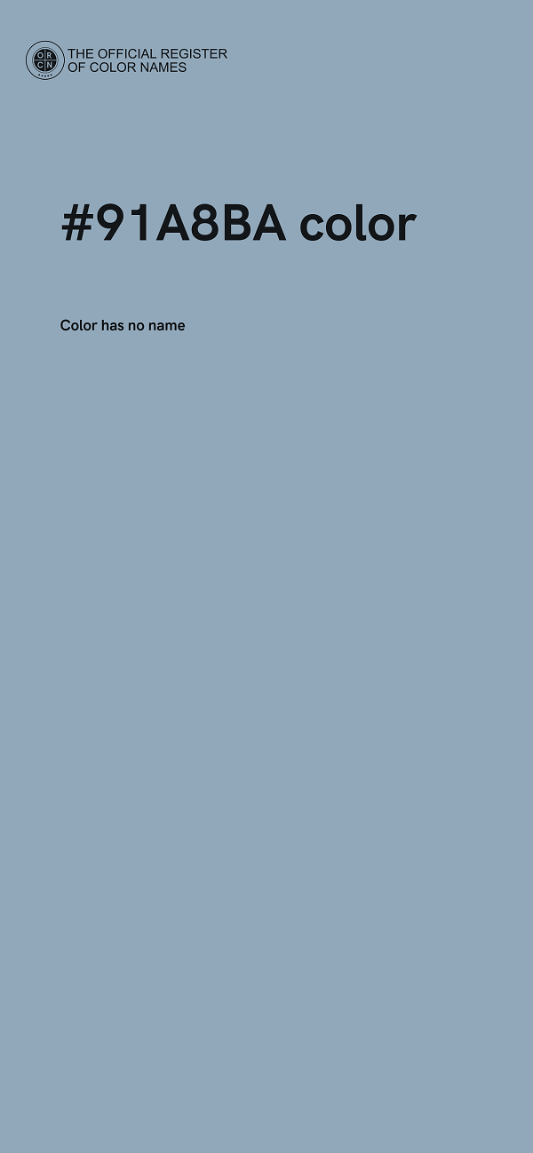 #91A8BA color image