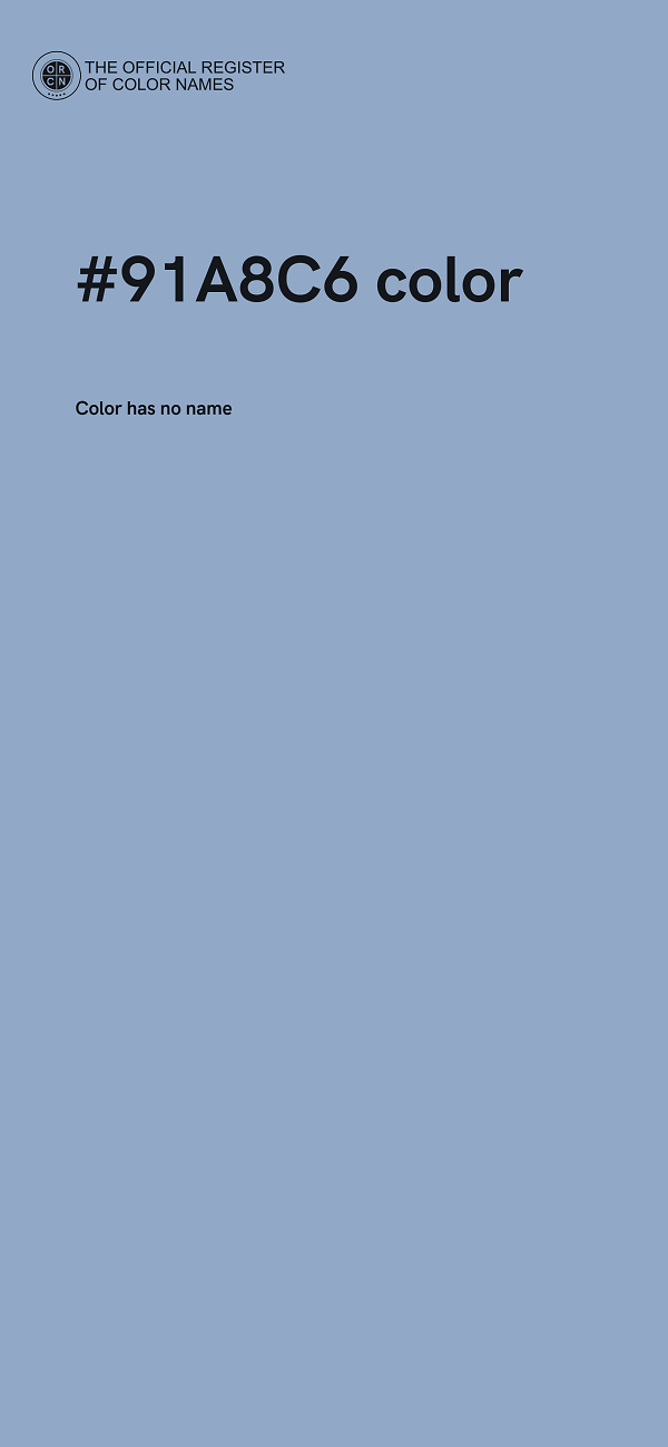 #91A8C6 color image
