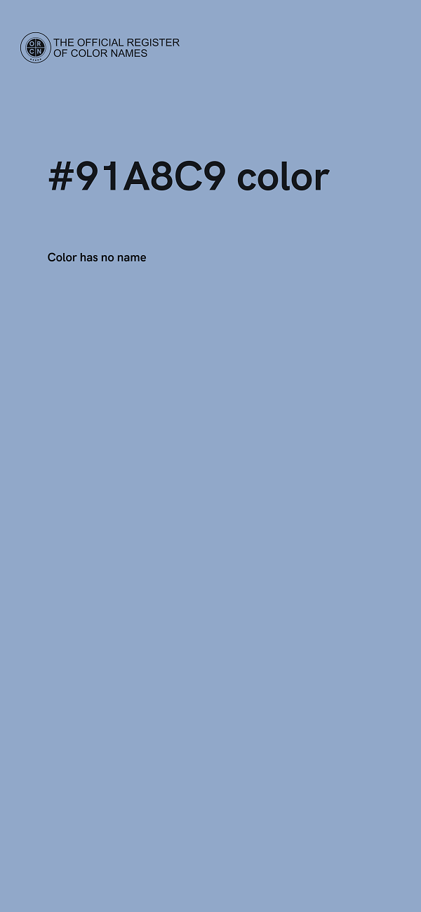 #91A8C9 color image