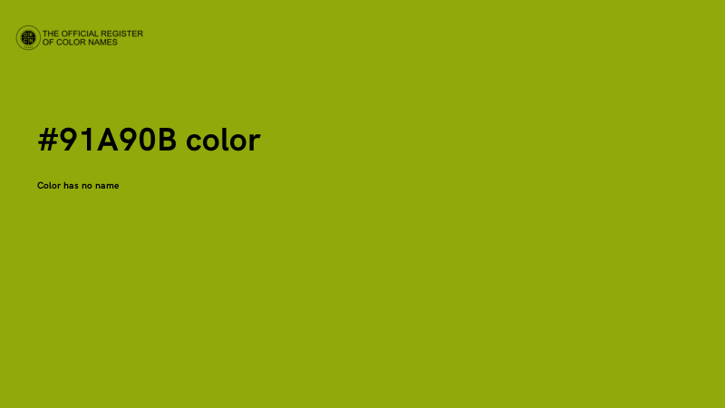 #91A90B color image