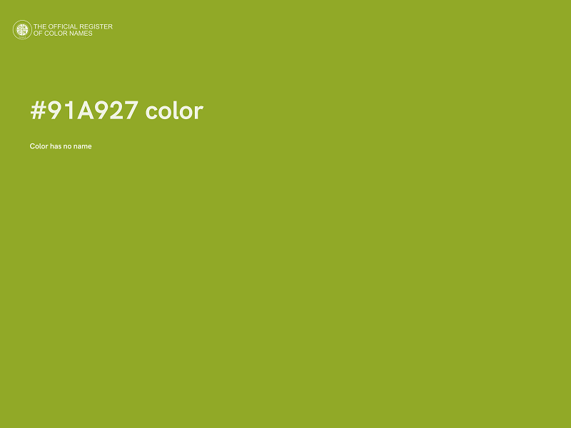 #91A927 color image