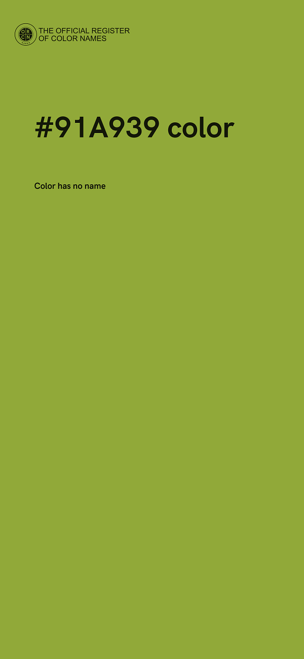 #91A939 color image
