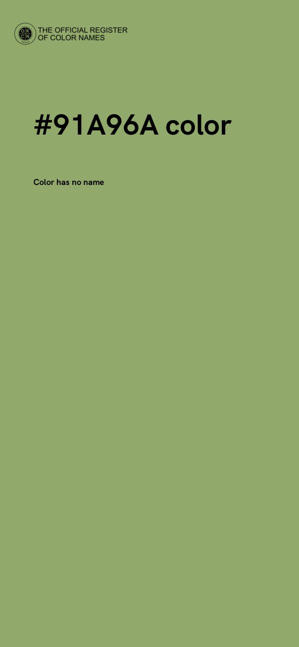 #91A96A color image