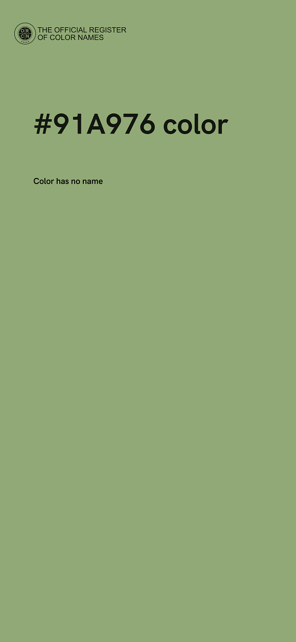 #91A976 color image