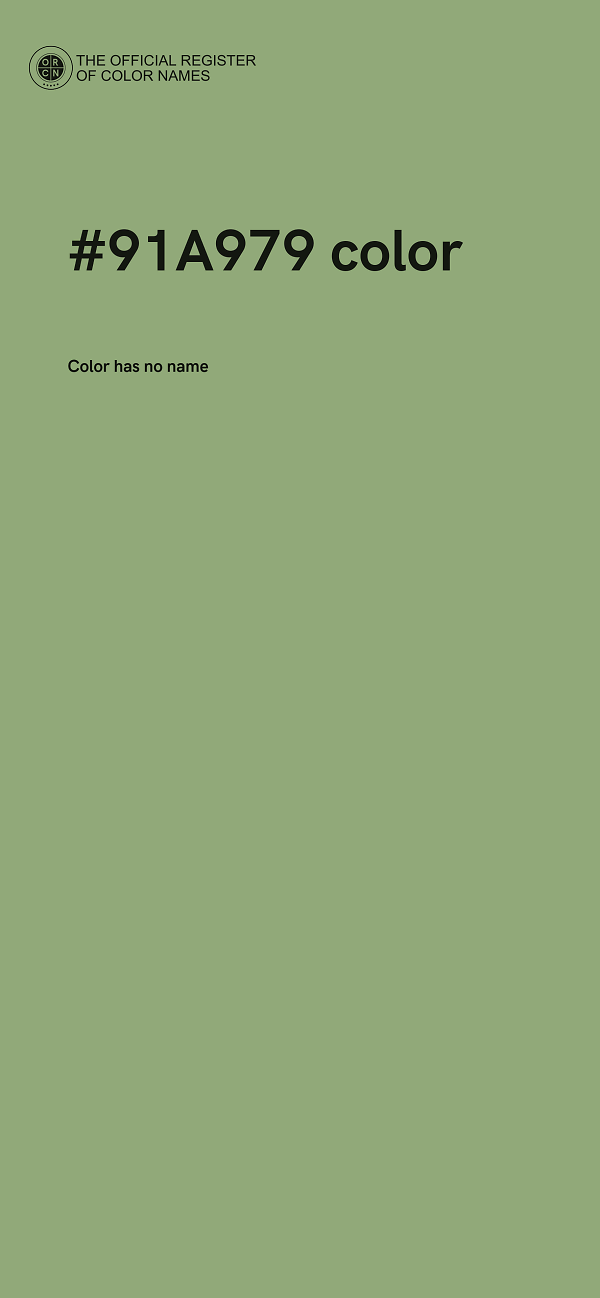 #91A979 color image