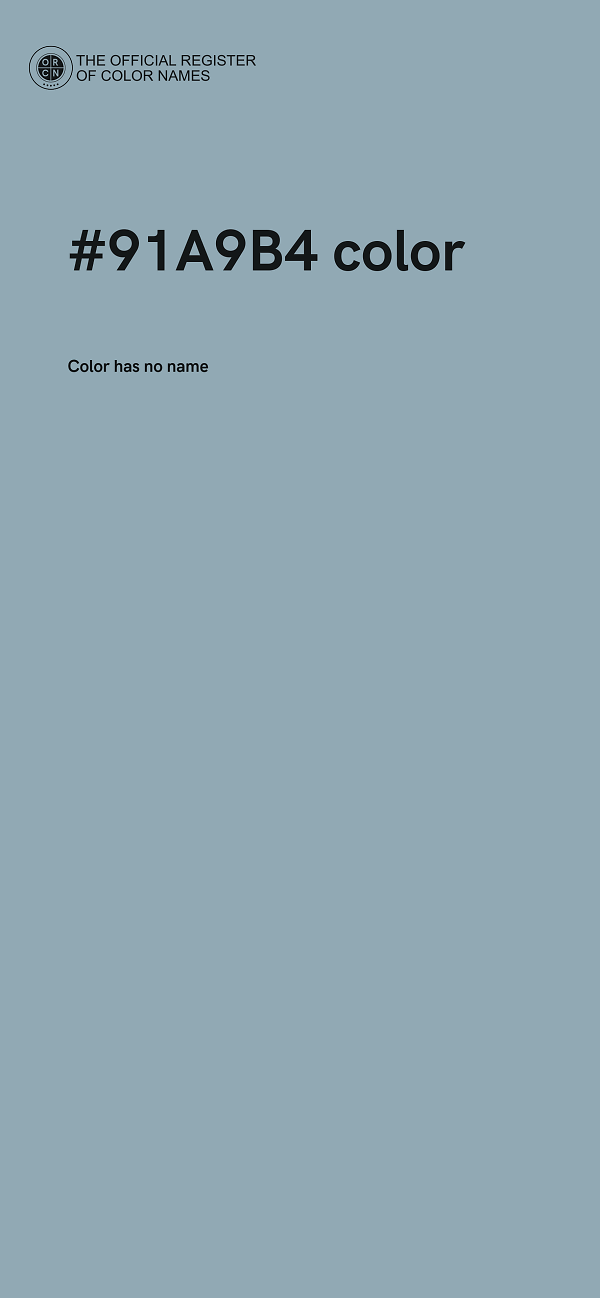 #91A9B4 color image