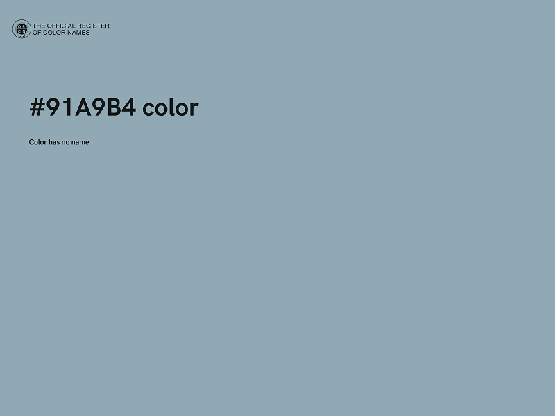#91A9B4 color image