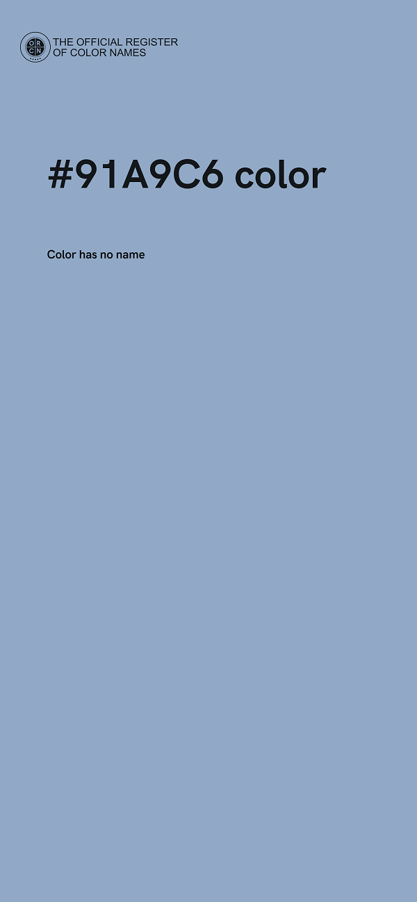 #91A9C6 color image