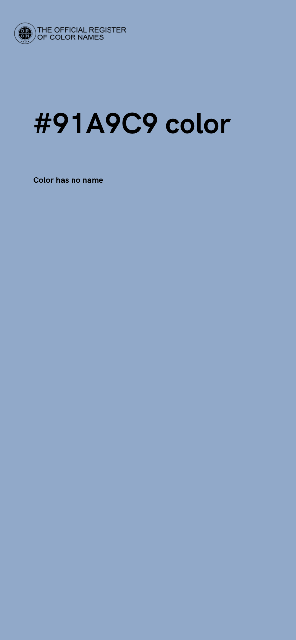 #91A9C9 color image