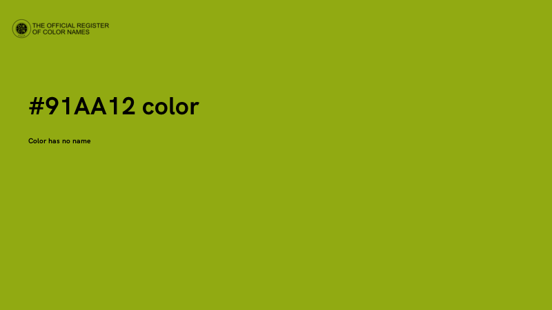 #91AA12 color image