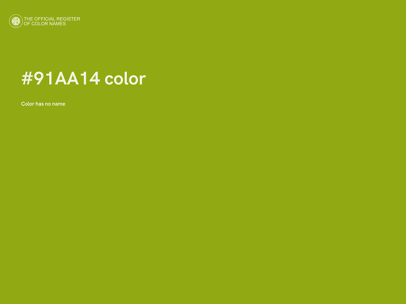 #91AA14 color image