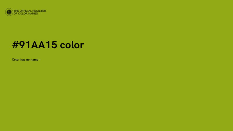 #91AA15 color image