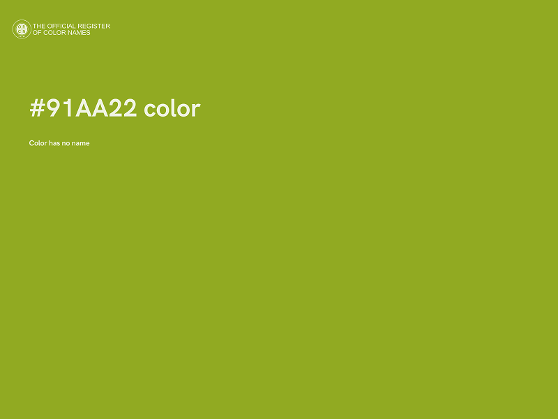 #91AA22 color image