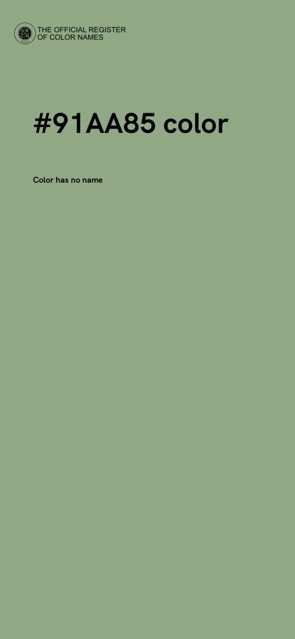 #91AA85 color image