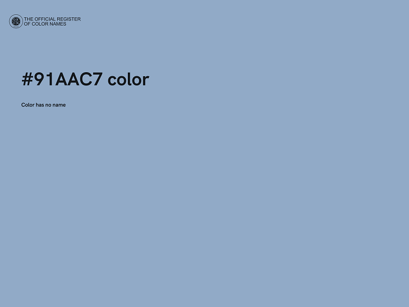 #91AAC7 color image