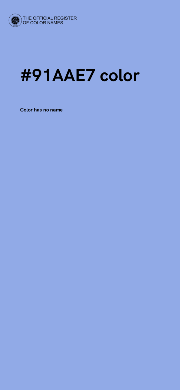 #91AAE7 color image
