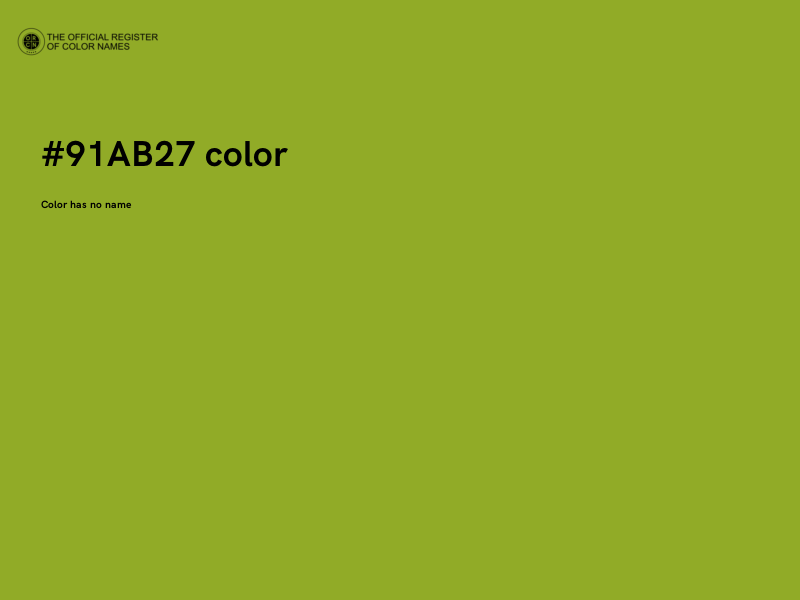 #91AB27 color image