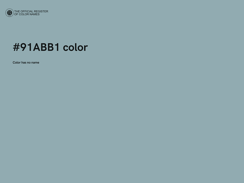 #91ABB1 color image