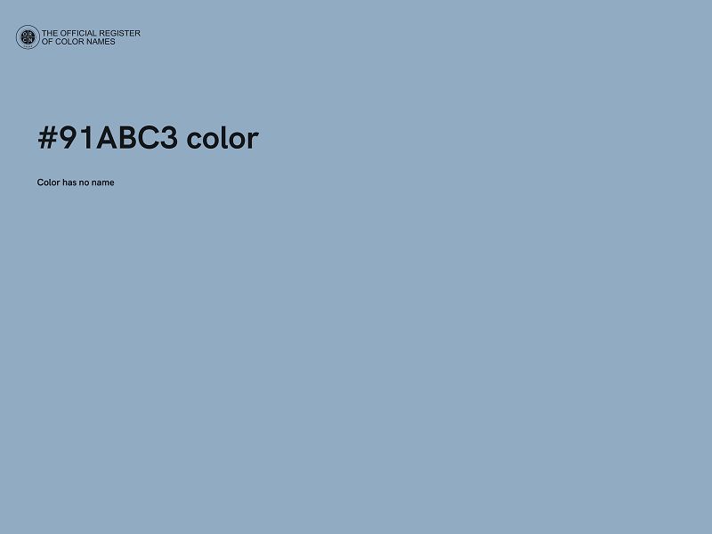 #91ABC3 color image