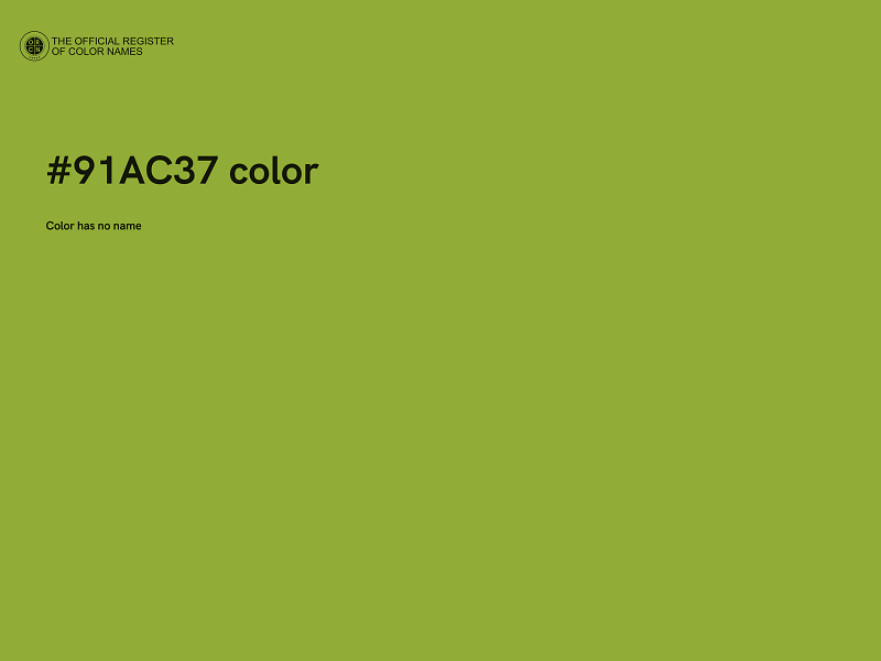 #91AC37 color image