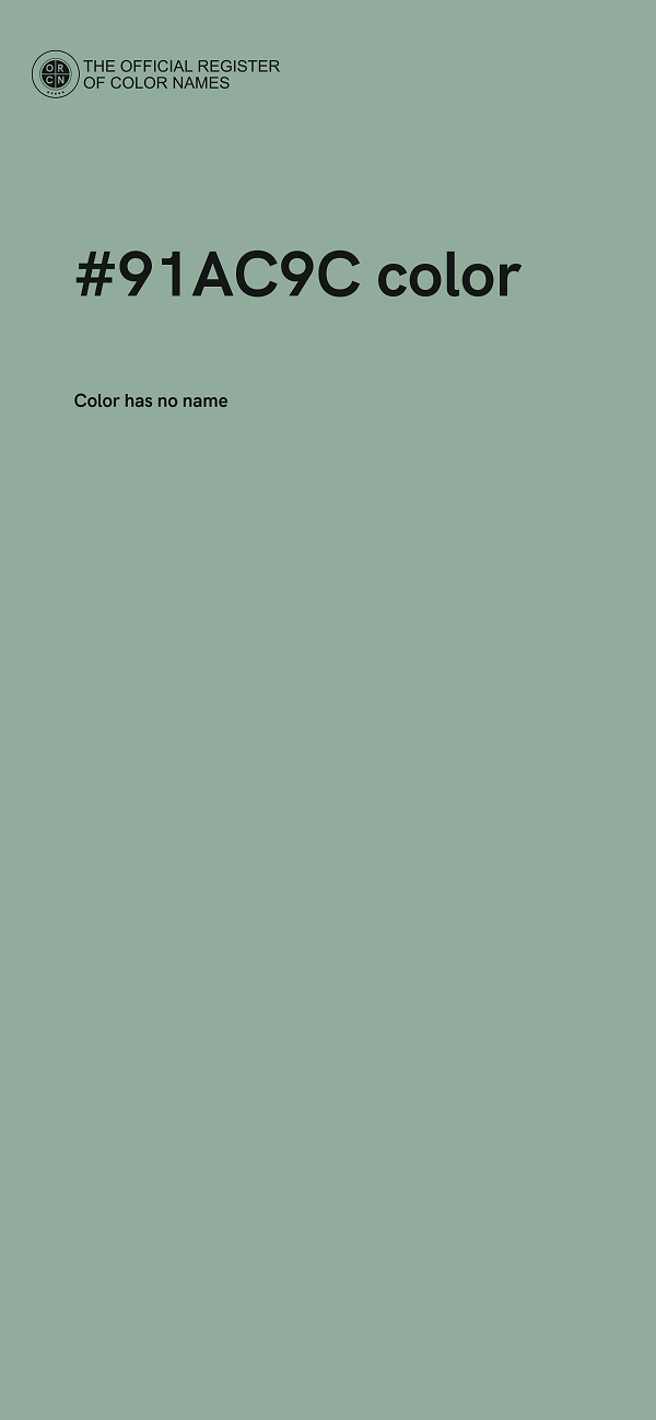#91AC9C color image
