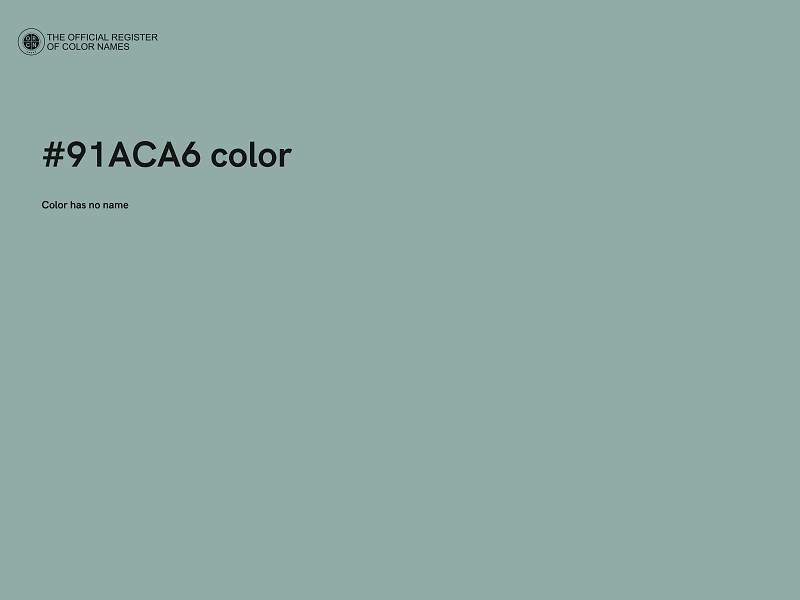 #91ACA6 color image