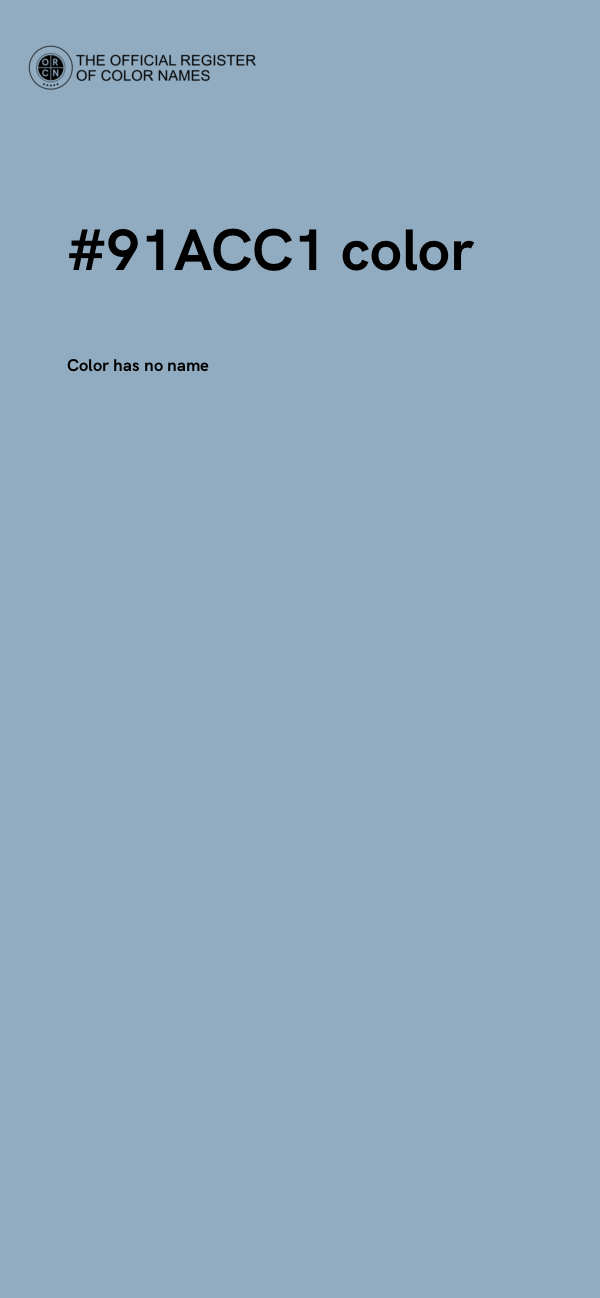 #91ACC1 color image