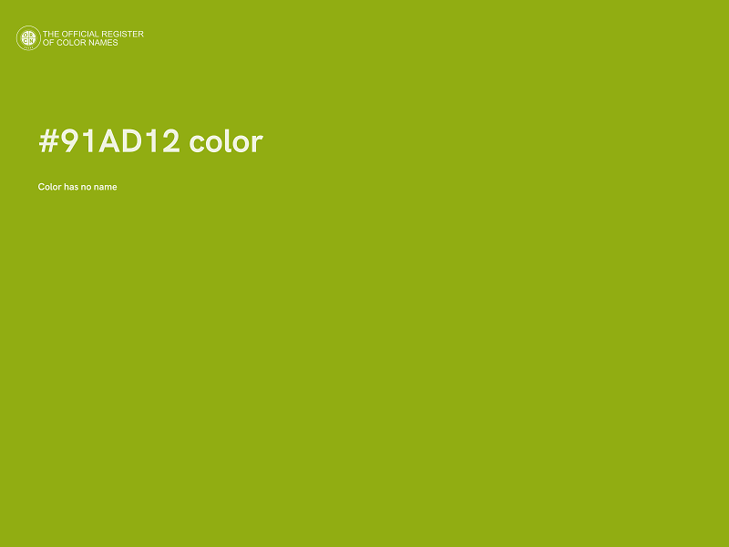 #91AD12 color image