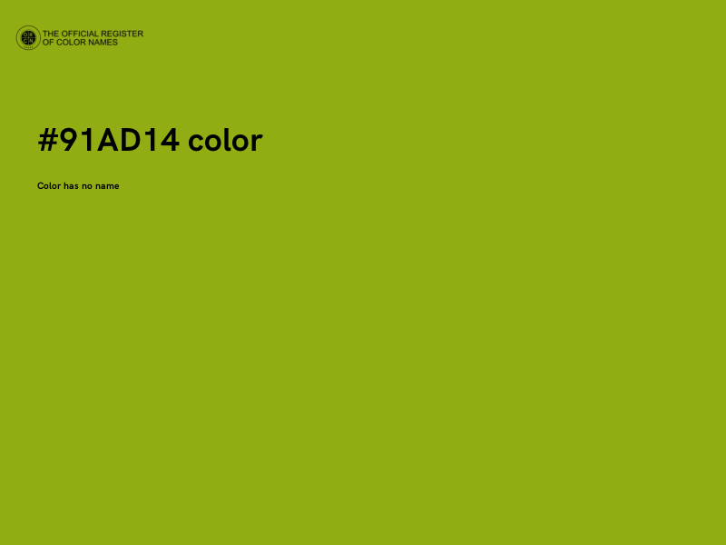 #91AD14 color image