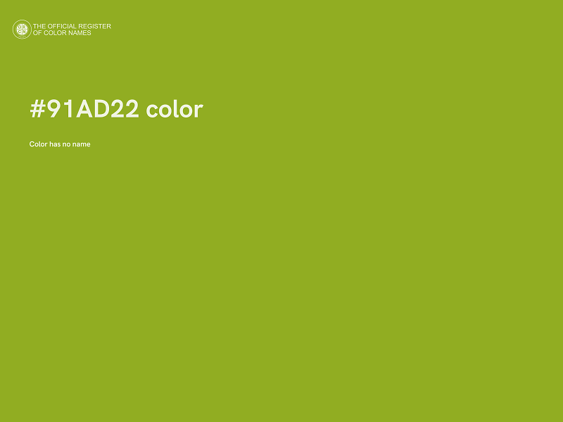 #91AD22 color image