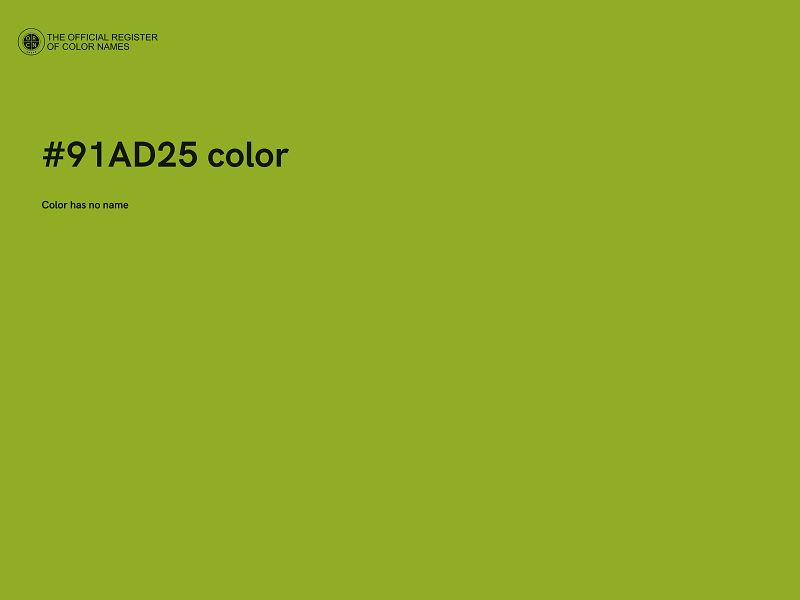 #91AD25 color image