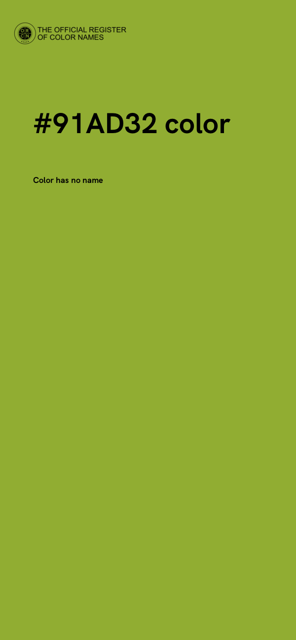 #91AD32 color image