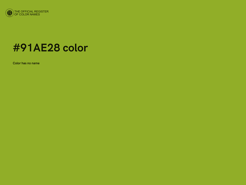 #91AE28 color image