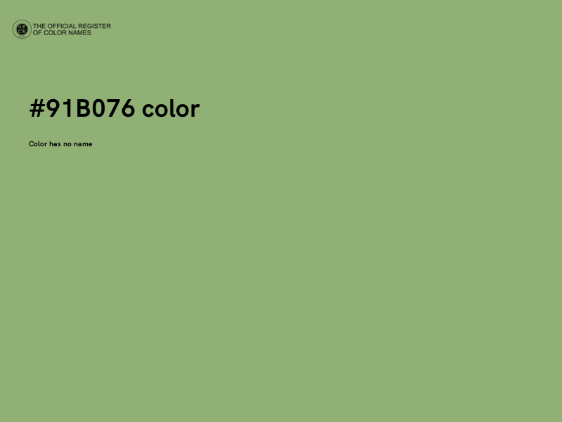 #91B076 color image