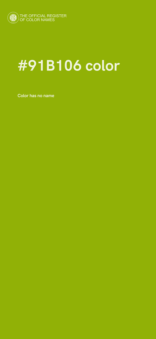 #91B106 color image