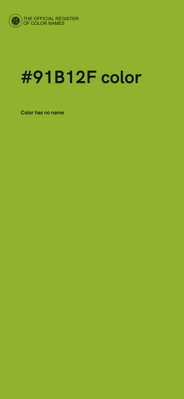 #91B12F color image